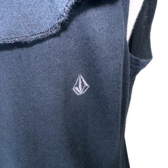 Volcom ruffle one shoulder ruffle black sleeveless black dress-small - Picture 5 of 9